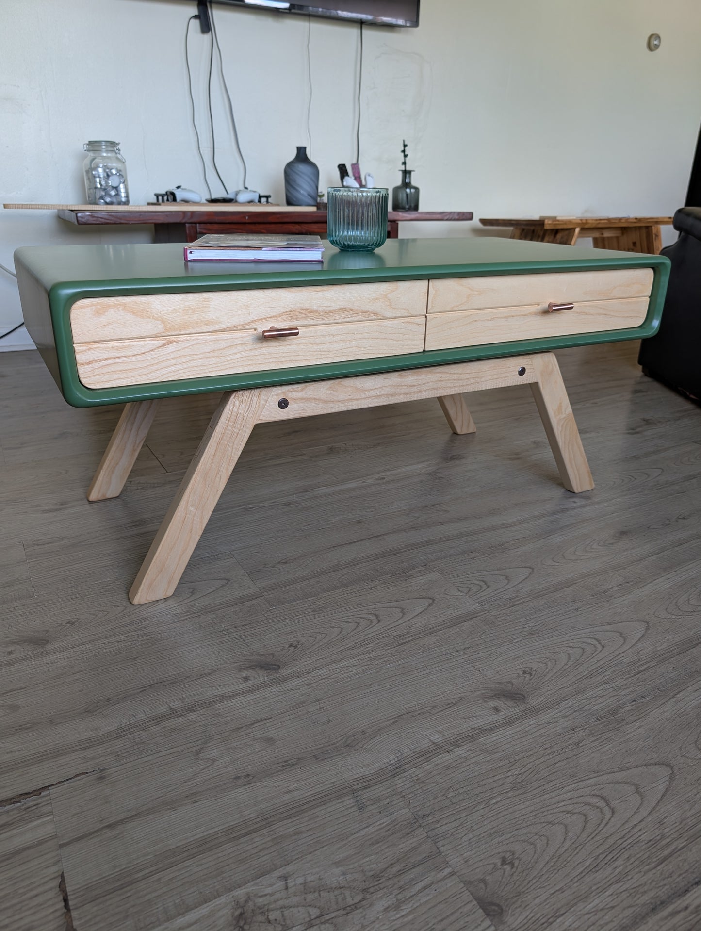 Mid Century Olive Coffee Table