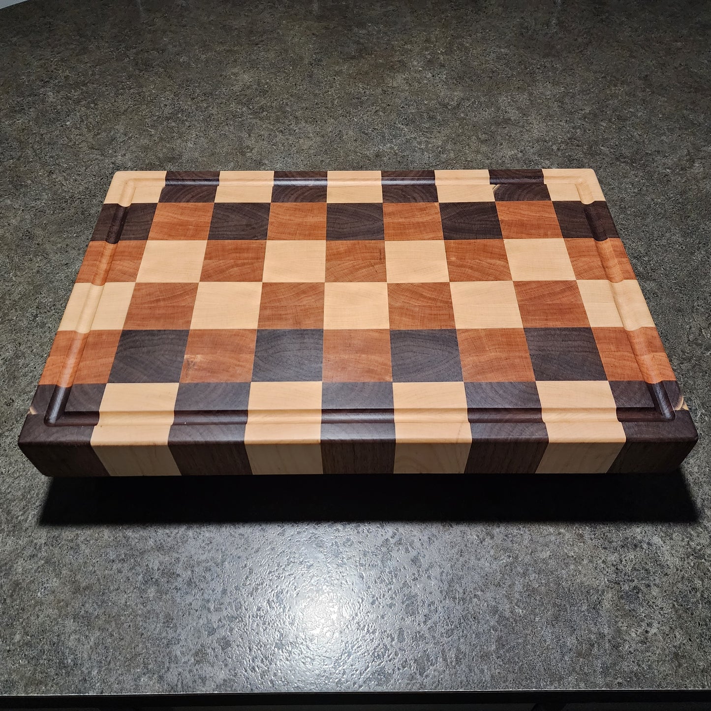 Plaid End Grain Cutting Board