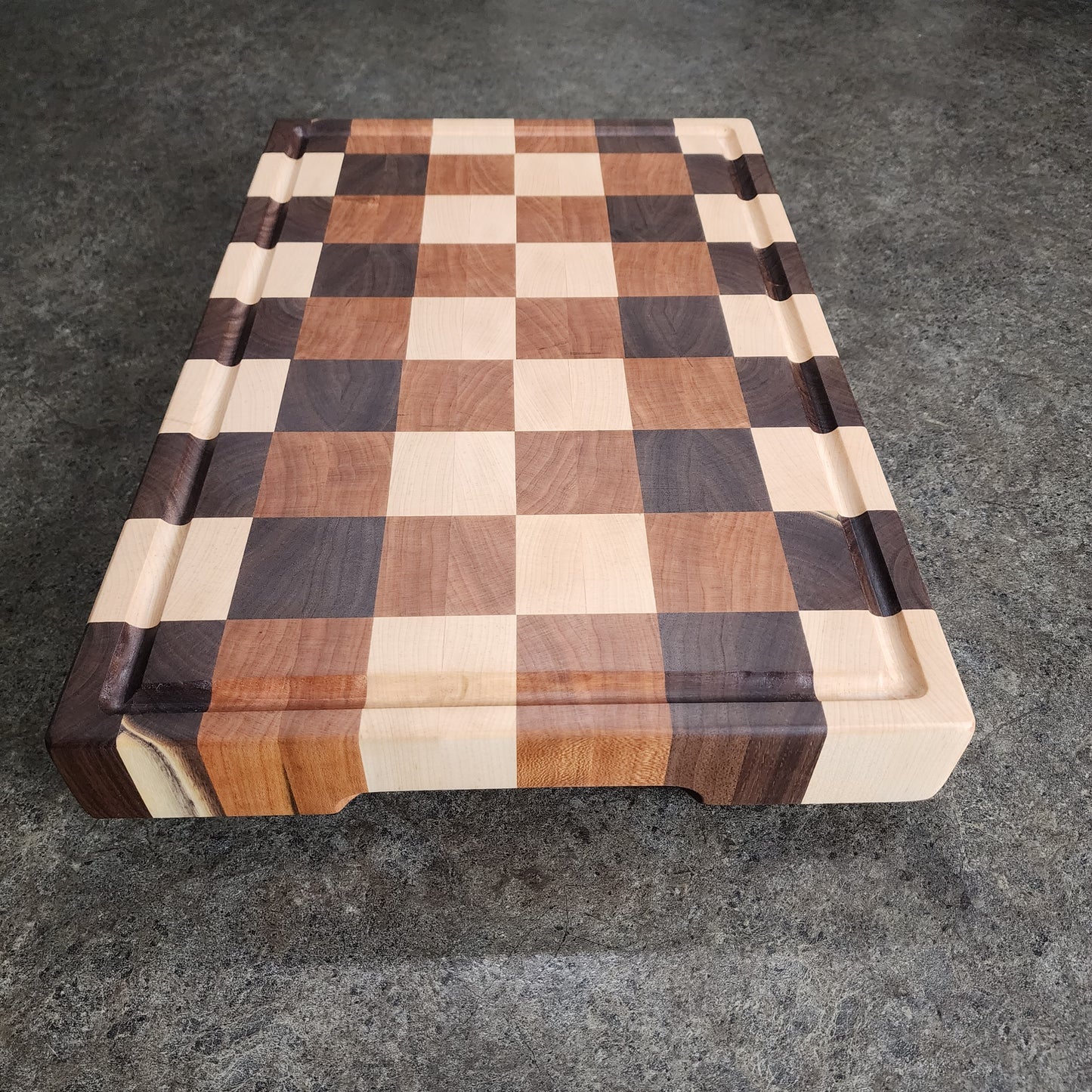 Plaid End Grain Cutting Board