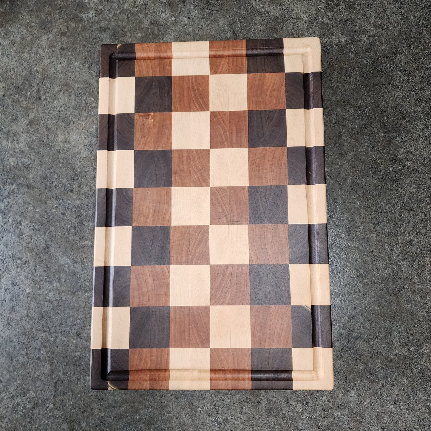 Plaid End Grain Cutting Board