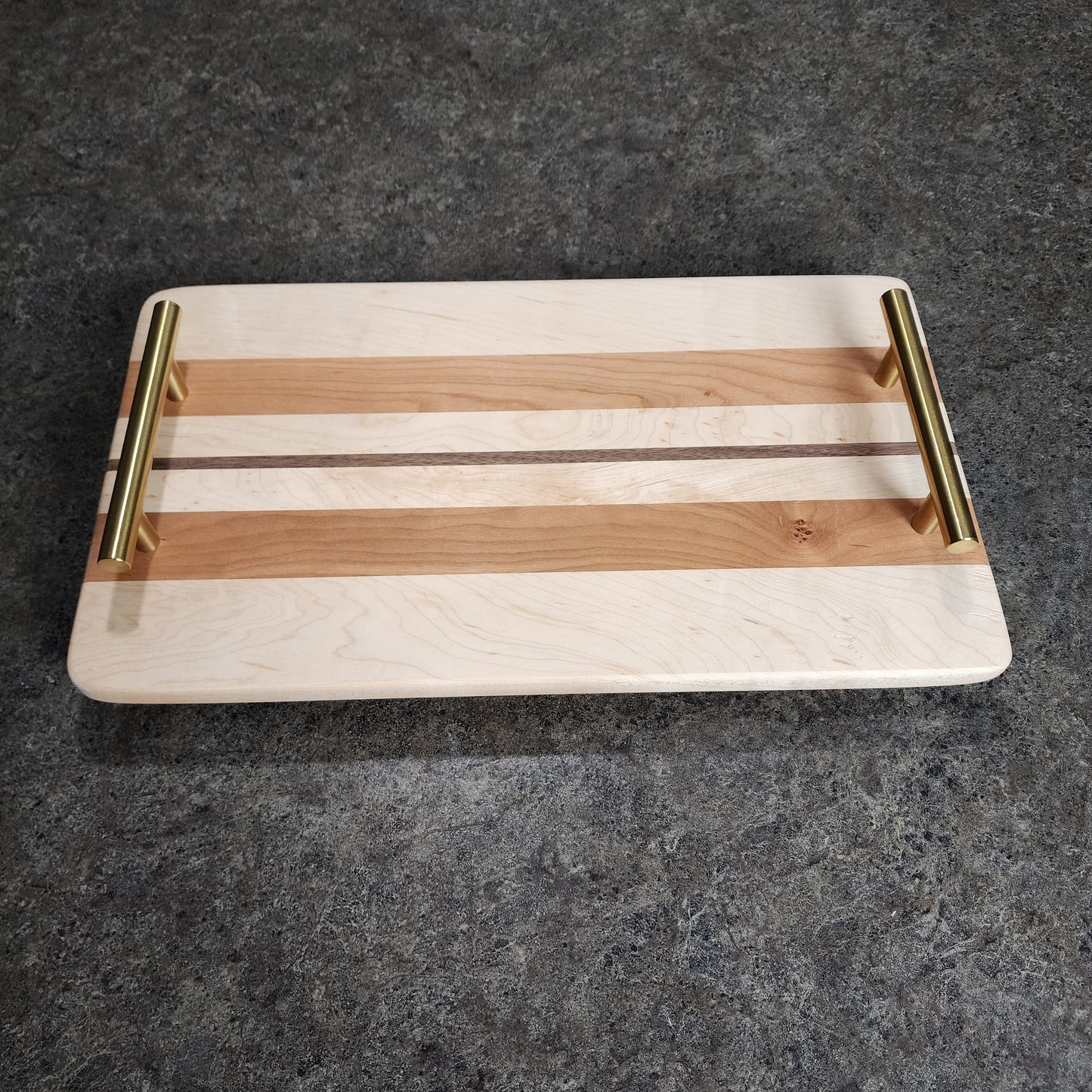 Maple, Cherry, and Walnut Serving Tray