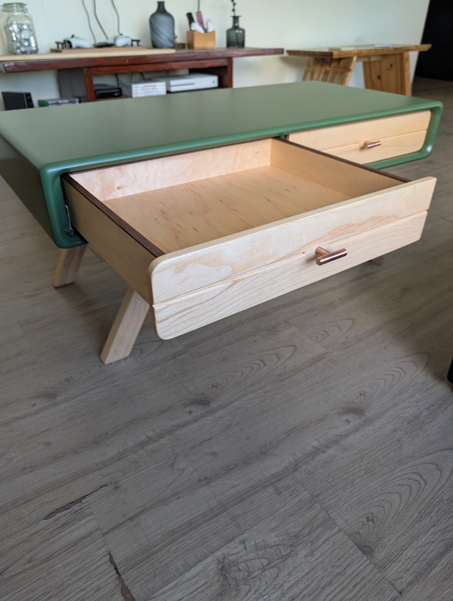 Mid Century Olive Coffee Table