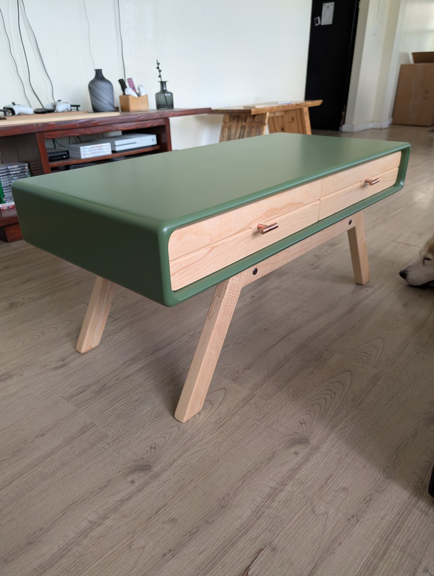 Mid Century Olive Coffee Table