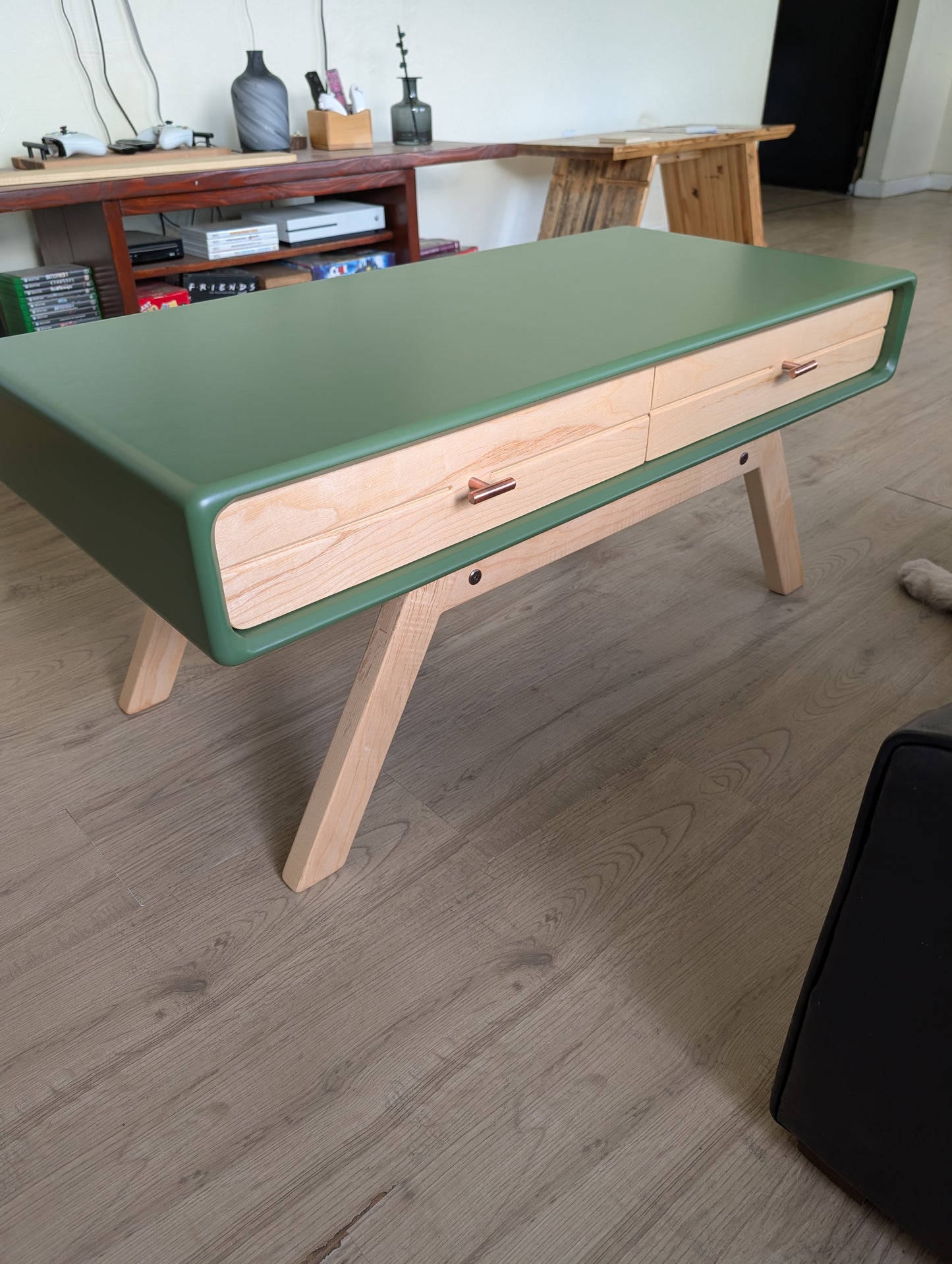 Mid Century Olive Coffee Table