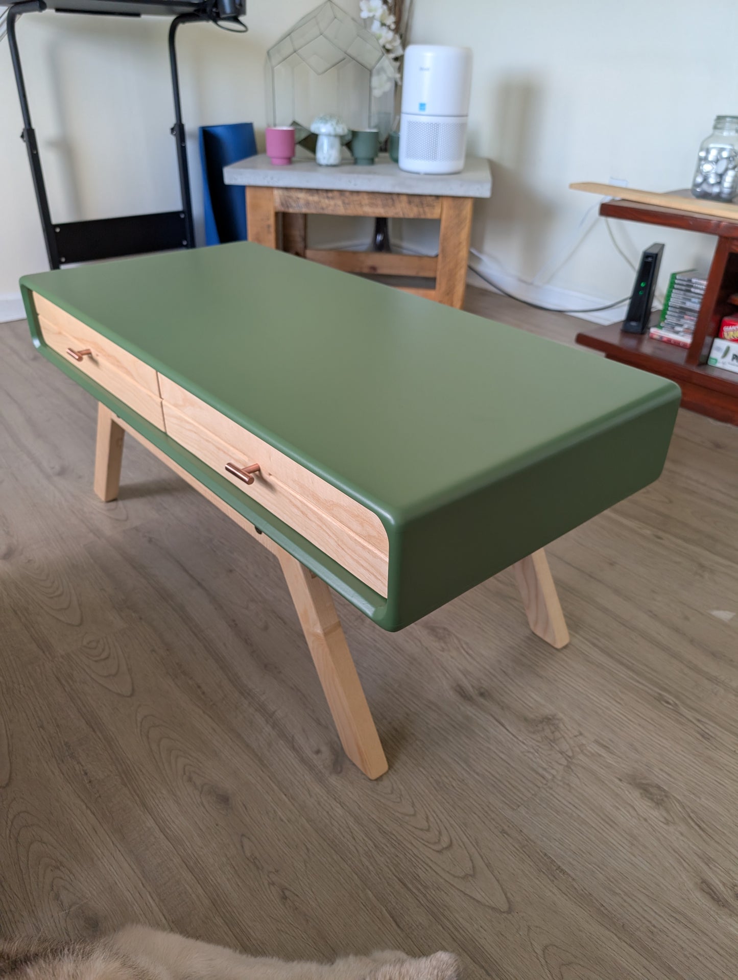Mid Century Olive Coffee Table