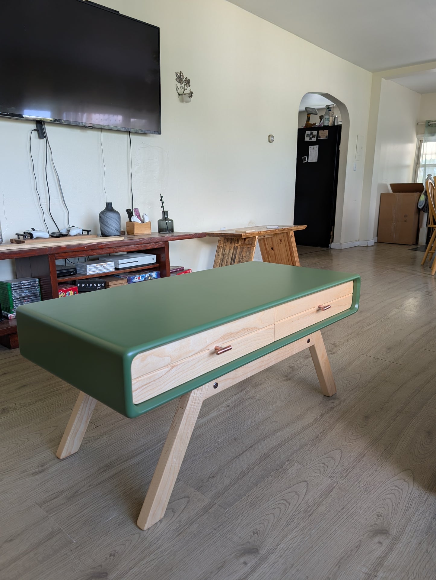 Mid Century Olive Coffee Table