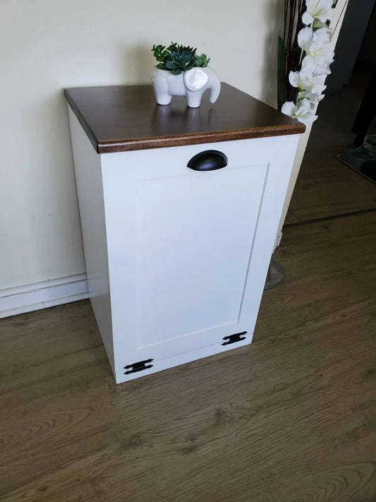 Trash Can Cabinet (White)