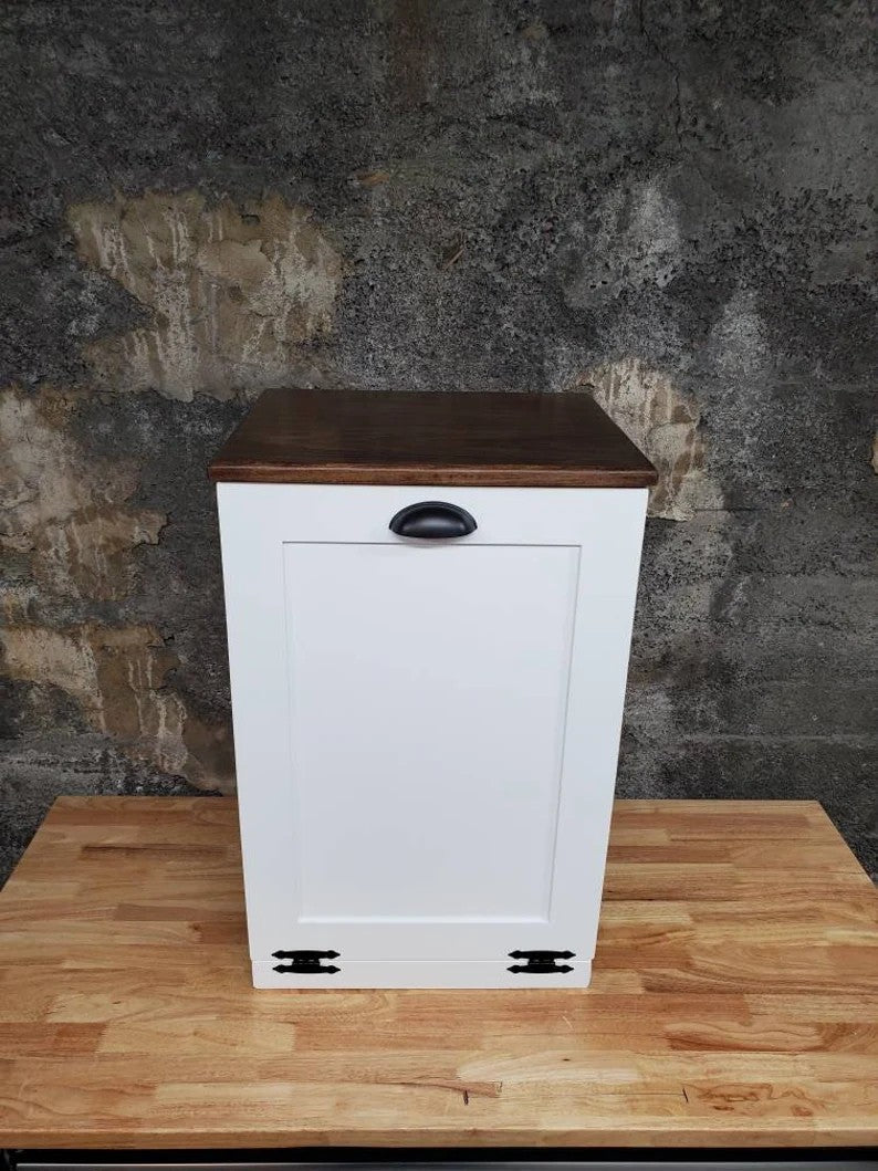 Trash Can Cabinet (White)