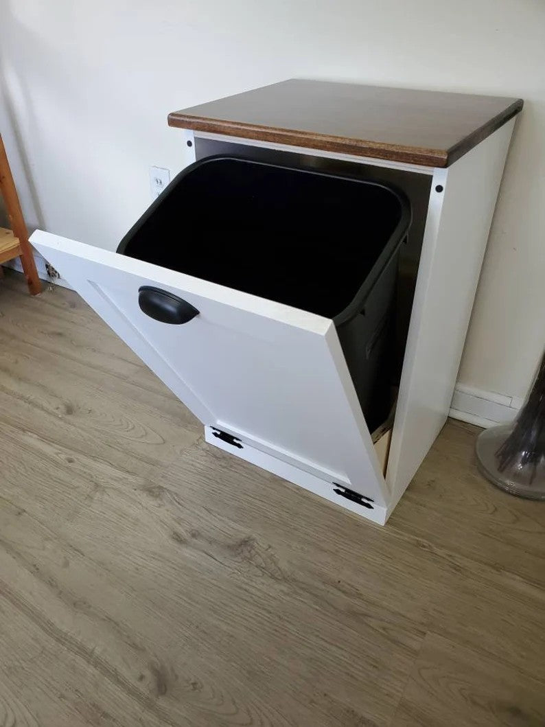 Trash Can Cabinet (White)