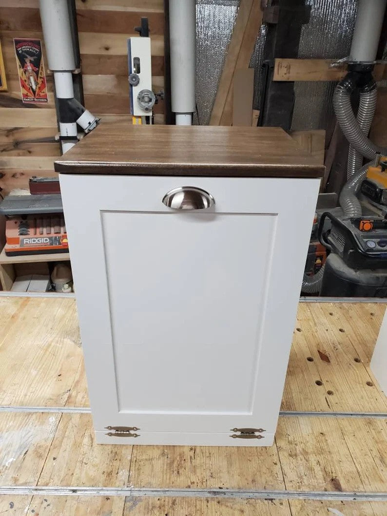 Trash Can Cabinet (White)