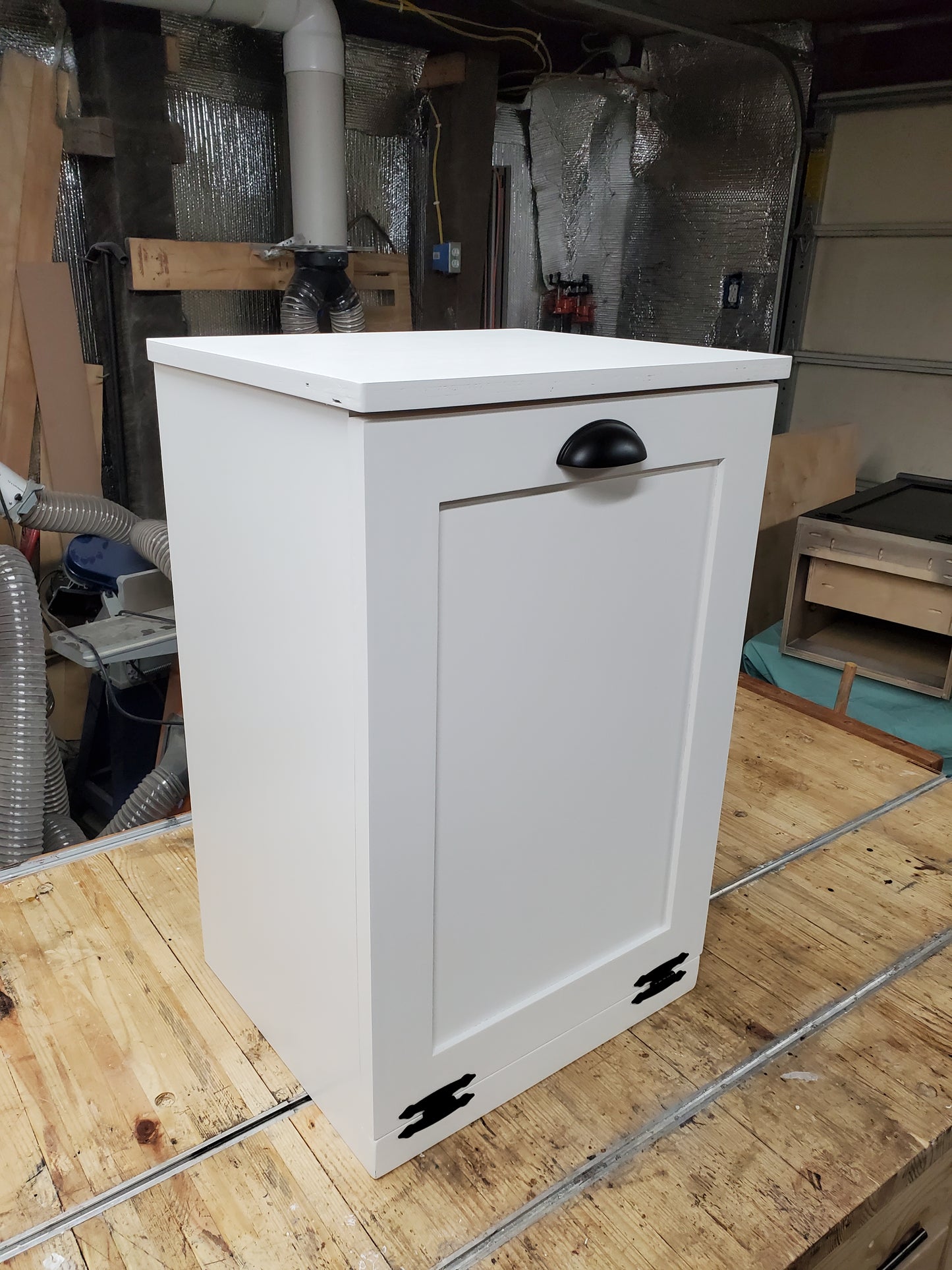 Trash Can Cabinet (White)