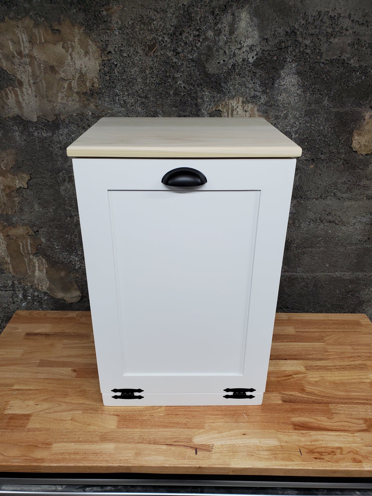 Trash Can Cabinet (White)