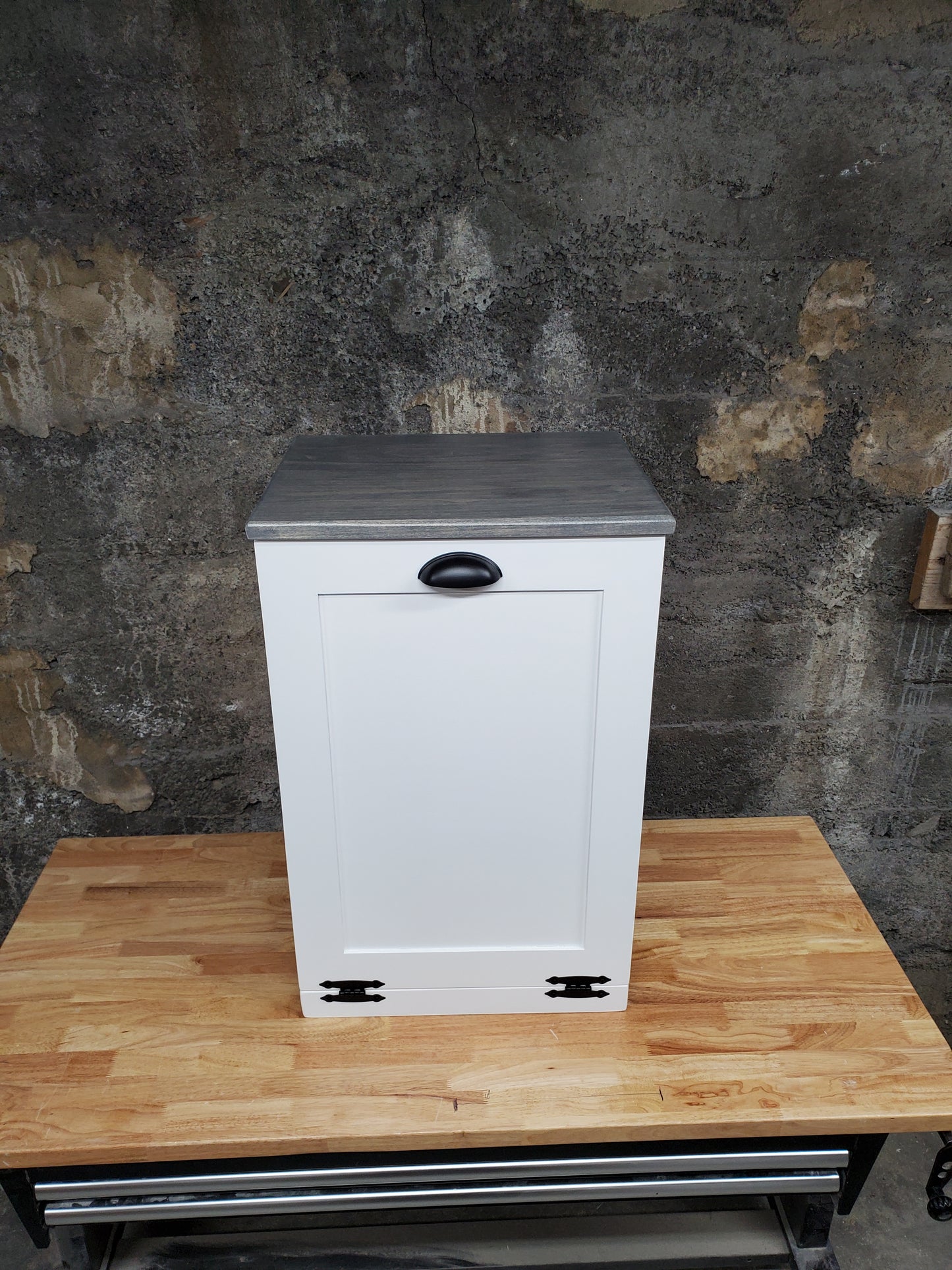 Trash Can Cabinet (White)