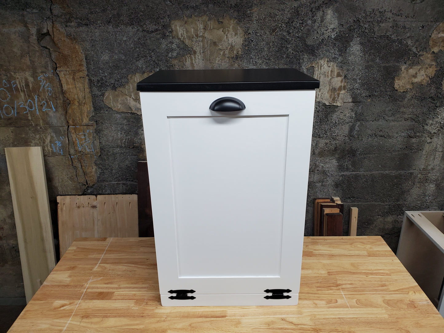 Trash Can Cabinet (White)