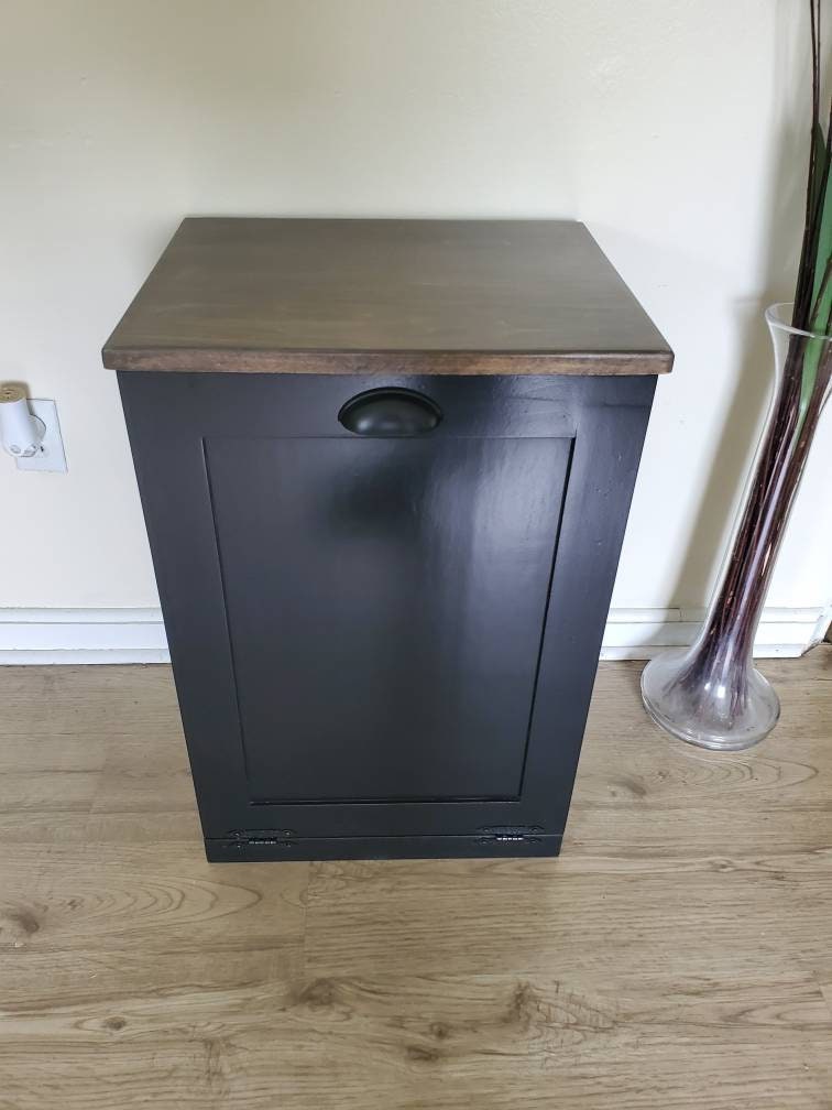 Trash Can Cabinet(Black)