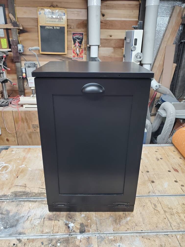 Trash Can Cabinet(Black)