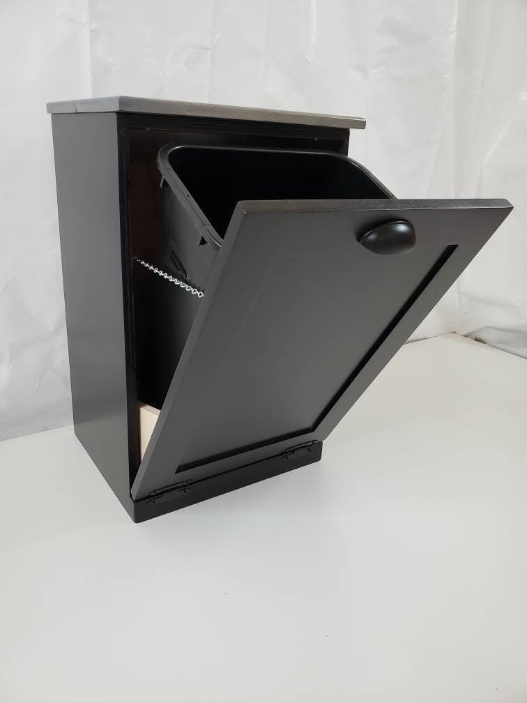 Trash Can Cabinet(Black)