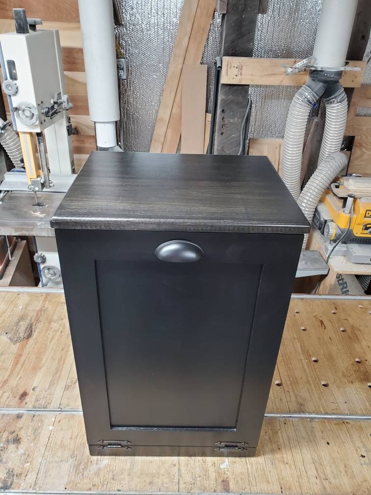 Trash Can Cabinet(Black)