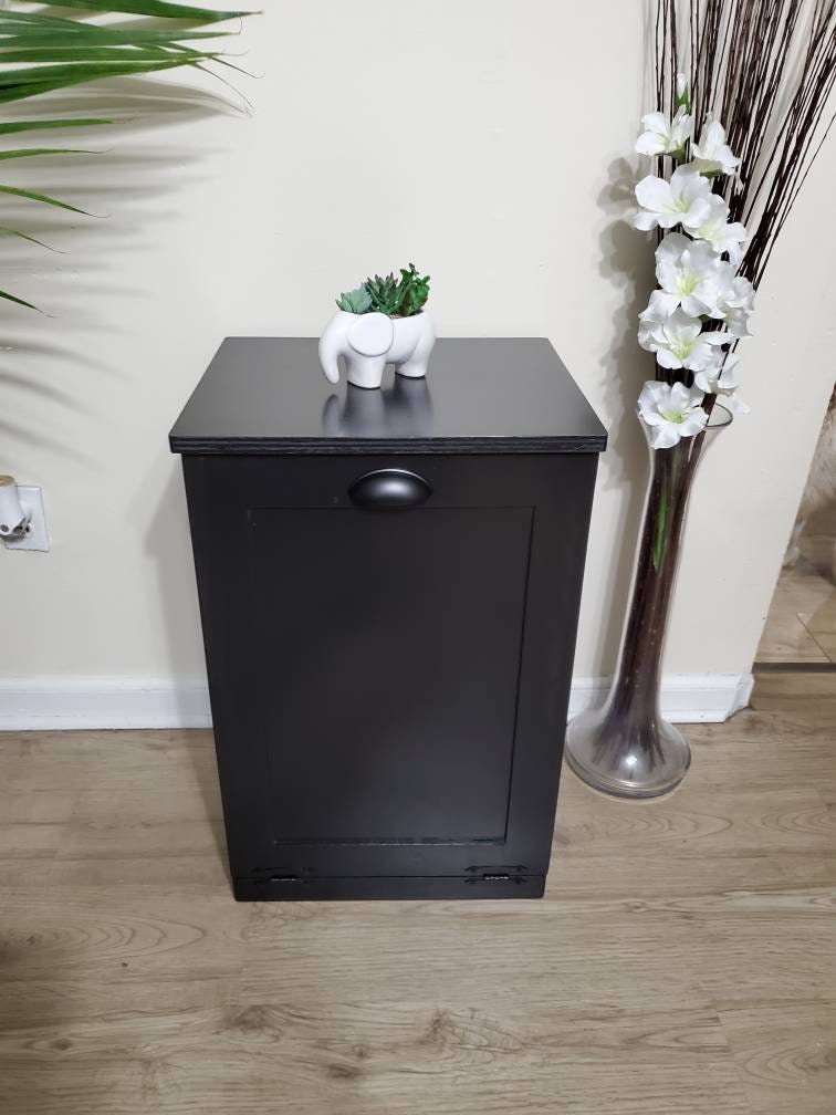 Trash Can Cabinet(Black)