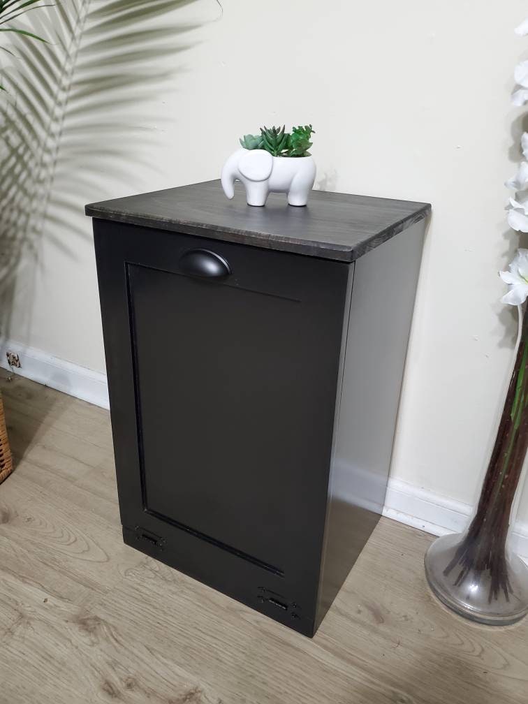 Trash Can Cabinet(Black)